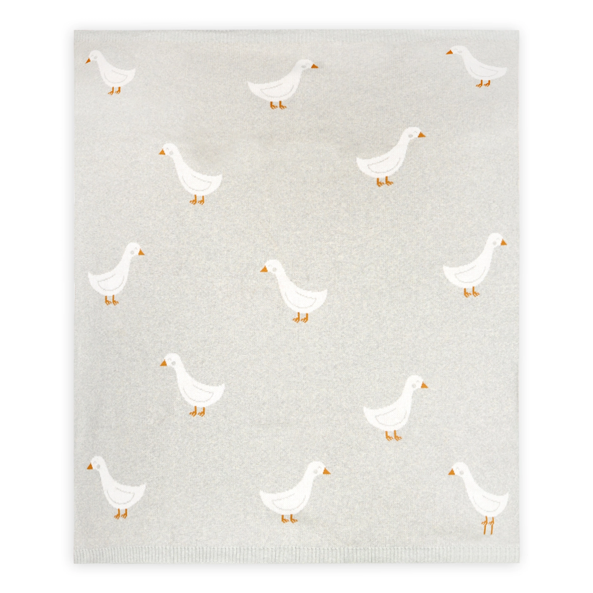 Organic Cotton Jacquard Baby Blanket, Duck Waddle