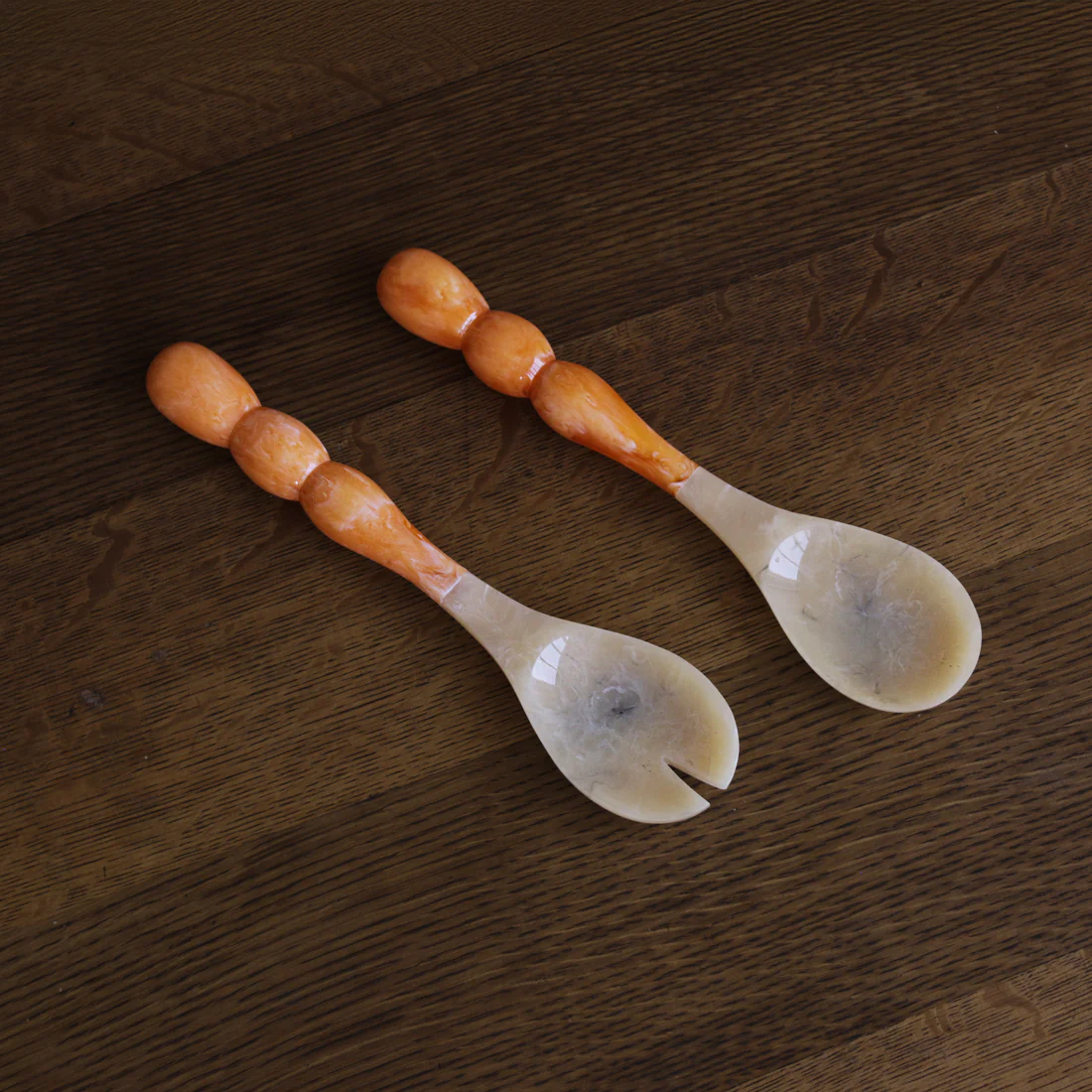 Orange RESIN Rio Bubble Salad Server Set