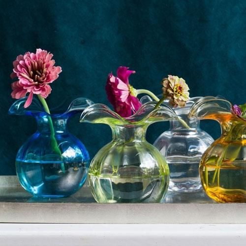Vietri Hibiscus Green Bud Vase