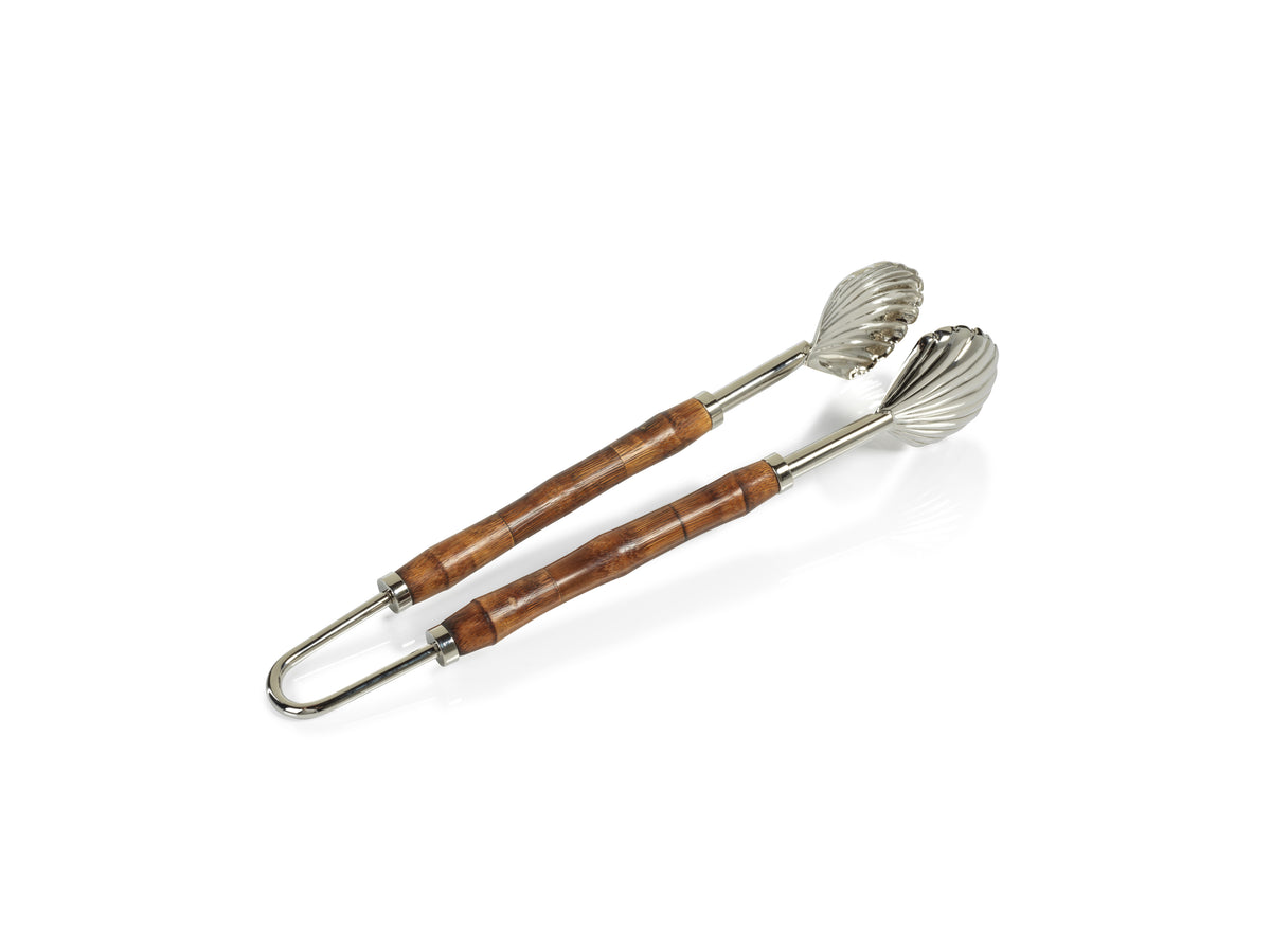 Ice Tong, Bamboo and Nickle
