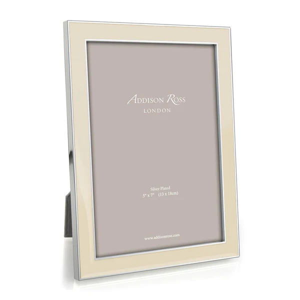 Vanilla Enamel & Silver Frame 5x7