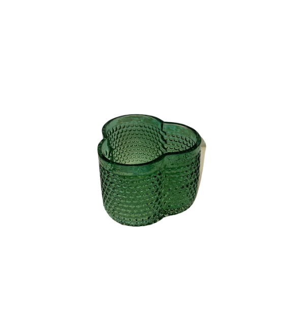 BB Vase Bowl Low - Green Glass