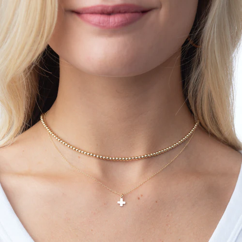 enewton 15" Choker Necklace Classic Gold 3mm Beads
