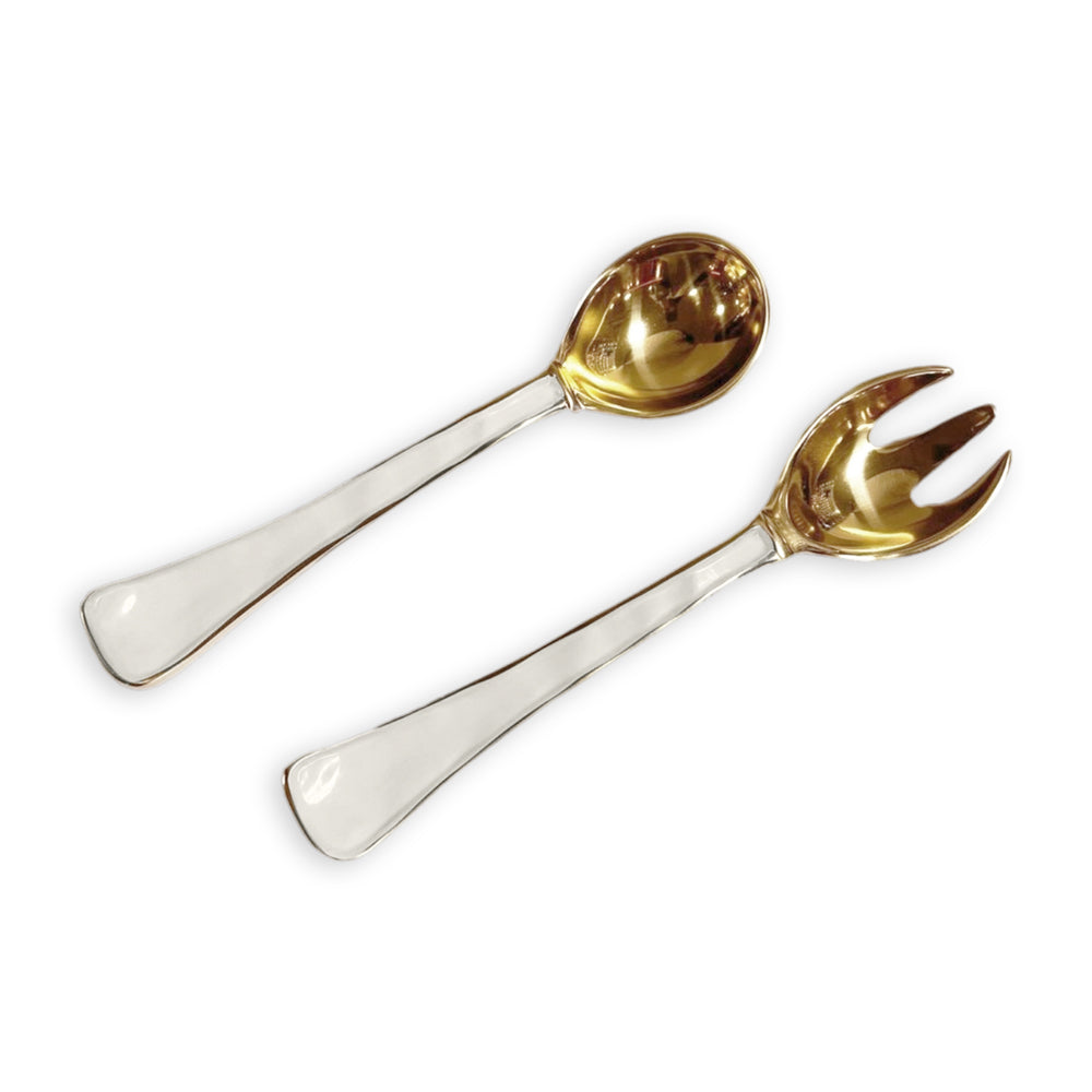 Encanto Soho Salad Servers, Cream