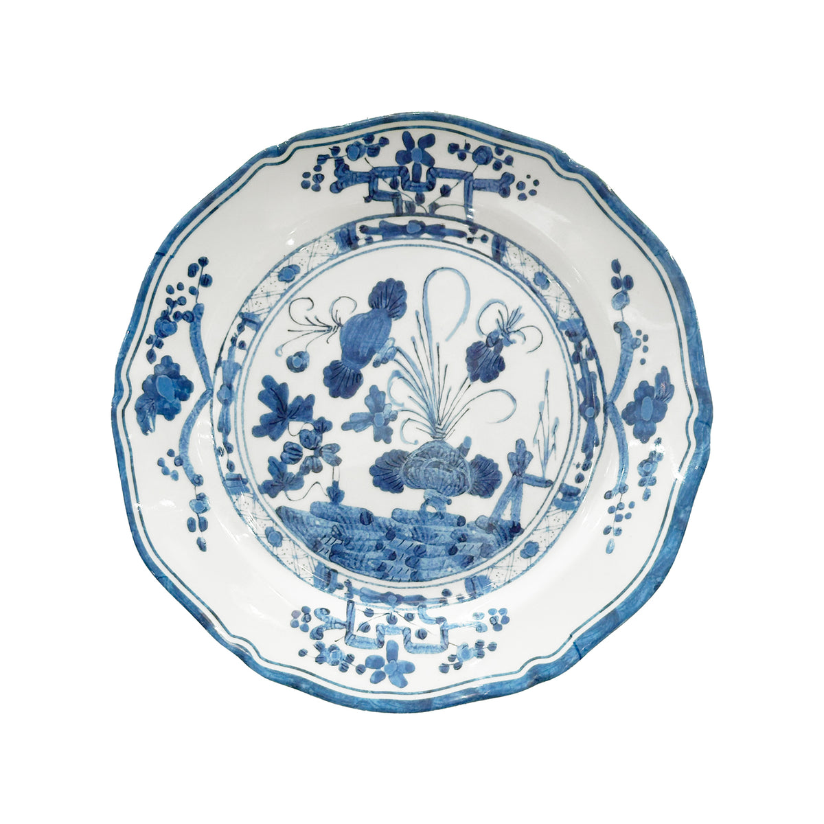 Blue and White Salad Plate Melamine