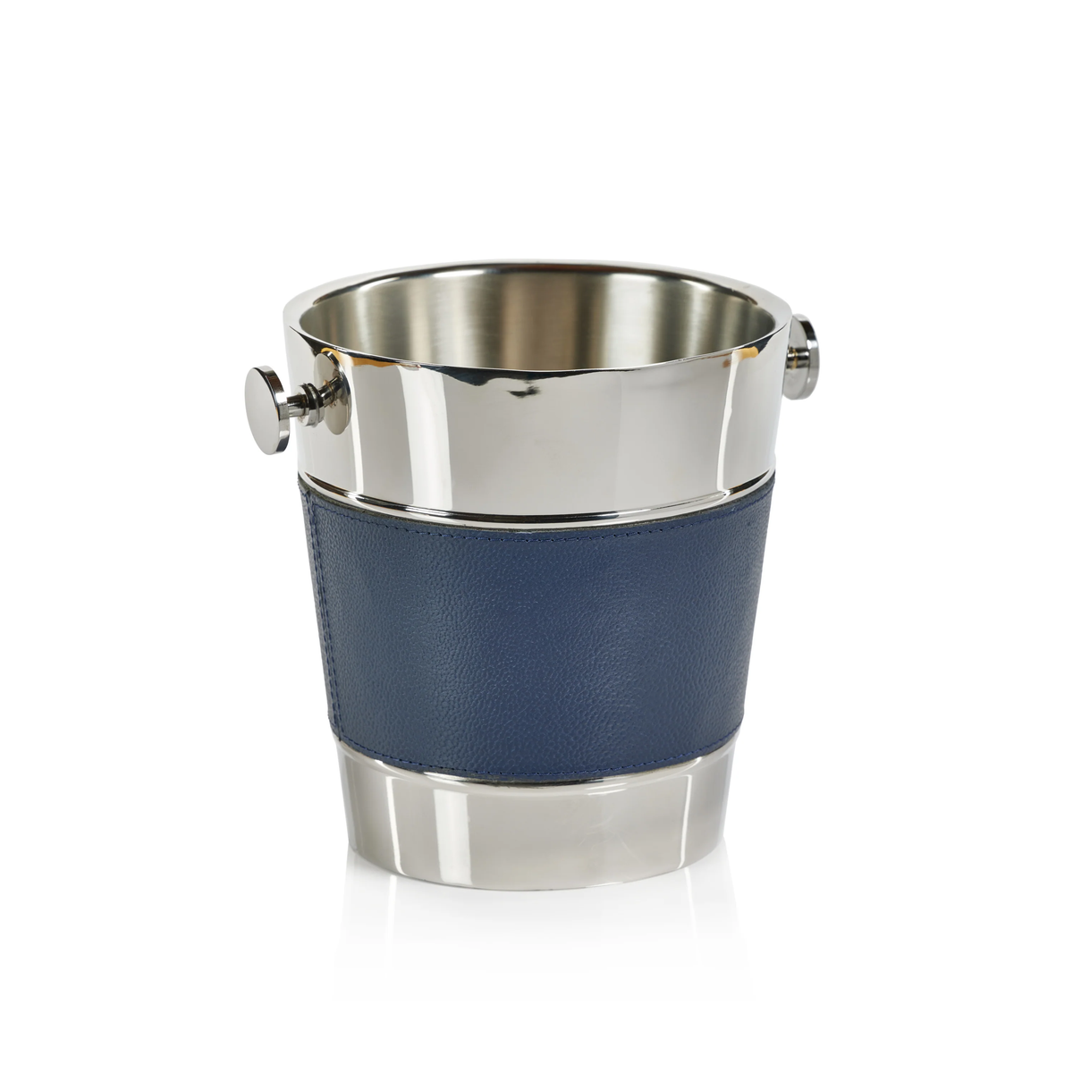 Laguna Nickel & Navy Leather Wine Cooler