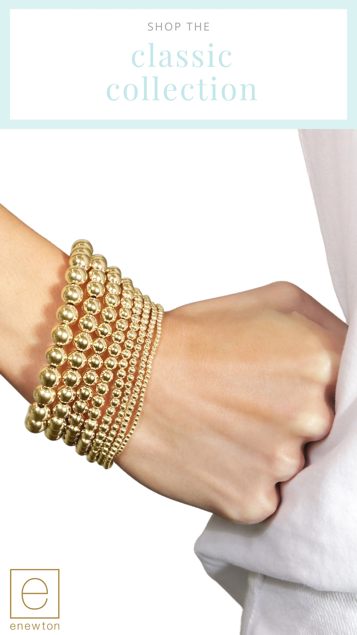 enewton Classic Gold Bead Bracelet 5mm