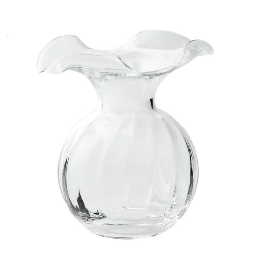 Vietri Hibiscus Fluted Clear Small Vase