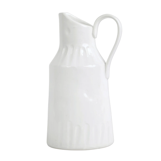 Vietri Pietra Serena White Pitcher
