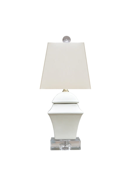 Dove White Square Lamp Acrylic Base