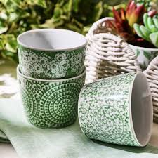 Green Countryside Cachepots