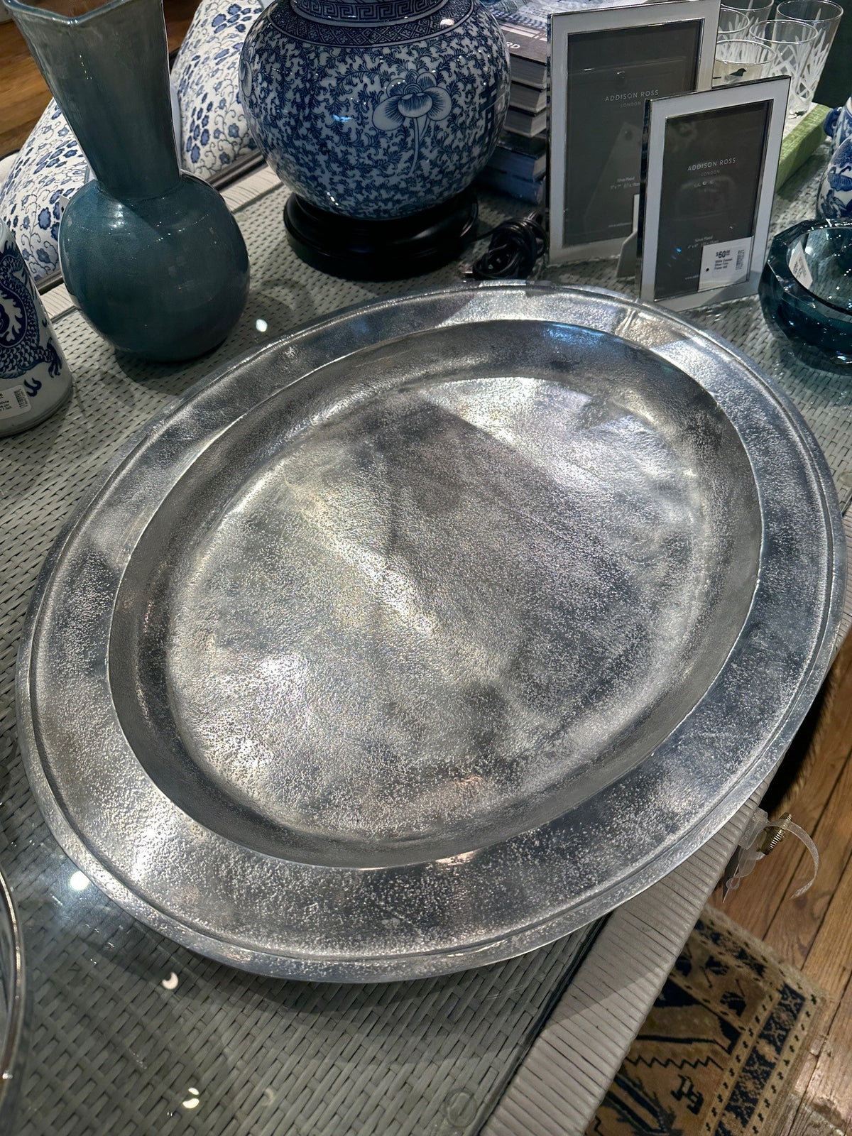 Oval Hamilton Tray Aluminum 24 in x 20 in.