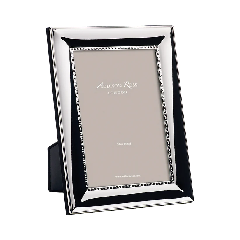 Beaded Silver Plate Frame 5x7