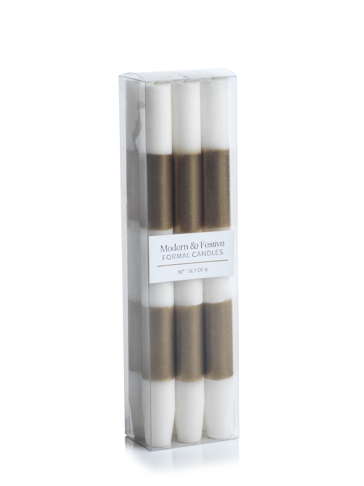 Gold Modern and Festive Formal Candles - Set of 6