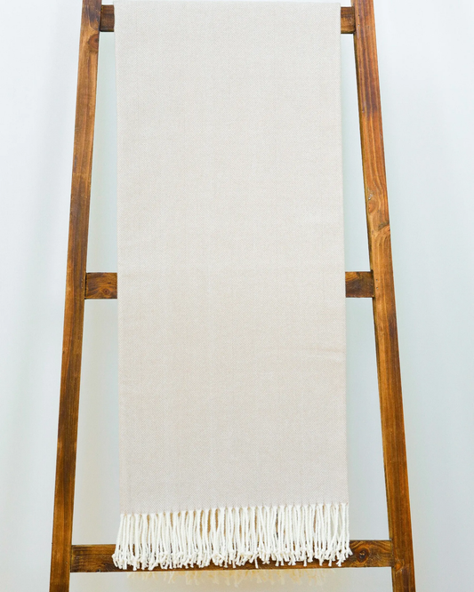 Adirondack Throw Bisque, Cotton/Acrylic Blend, 50x70