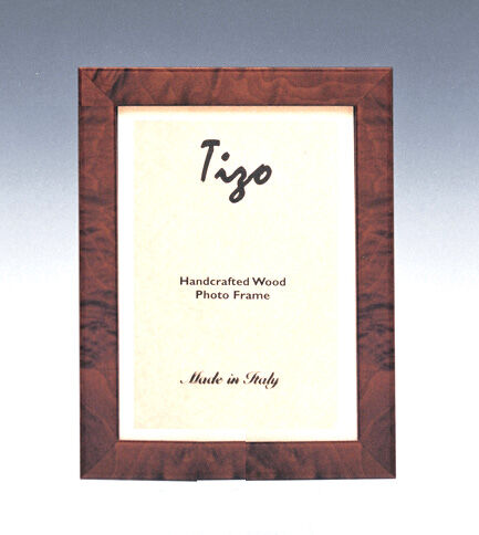8 x 10 Dark Brown Burl Italian Wood Frame
