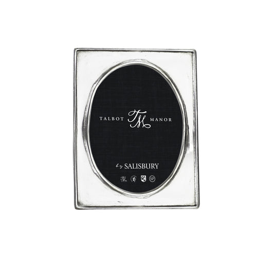 Oval Pewter Frame 3x4 Madison
