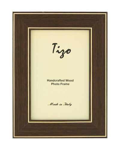Gold Stripe Border Italian Wood Frame 5x7