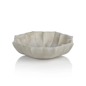 Large Marble Lotus11.75 x 2.5