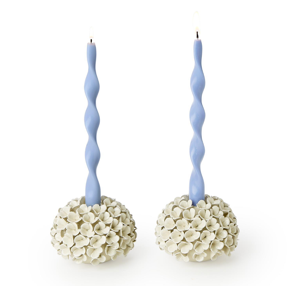White Hydrangea Flower Bud Vase/ Taper Holder