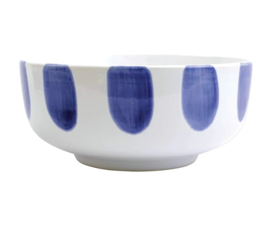 Vietri Santorini Dot Large Footed Serving Bowl