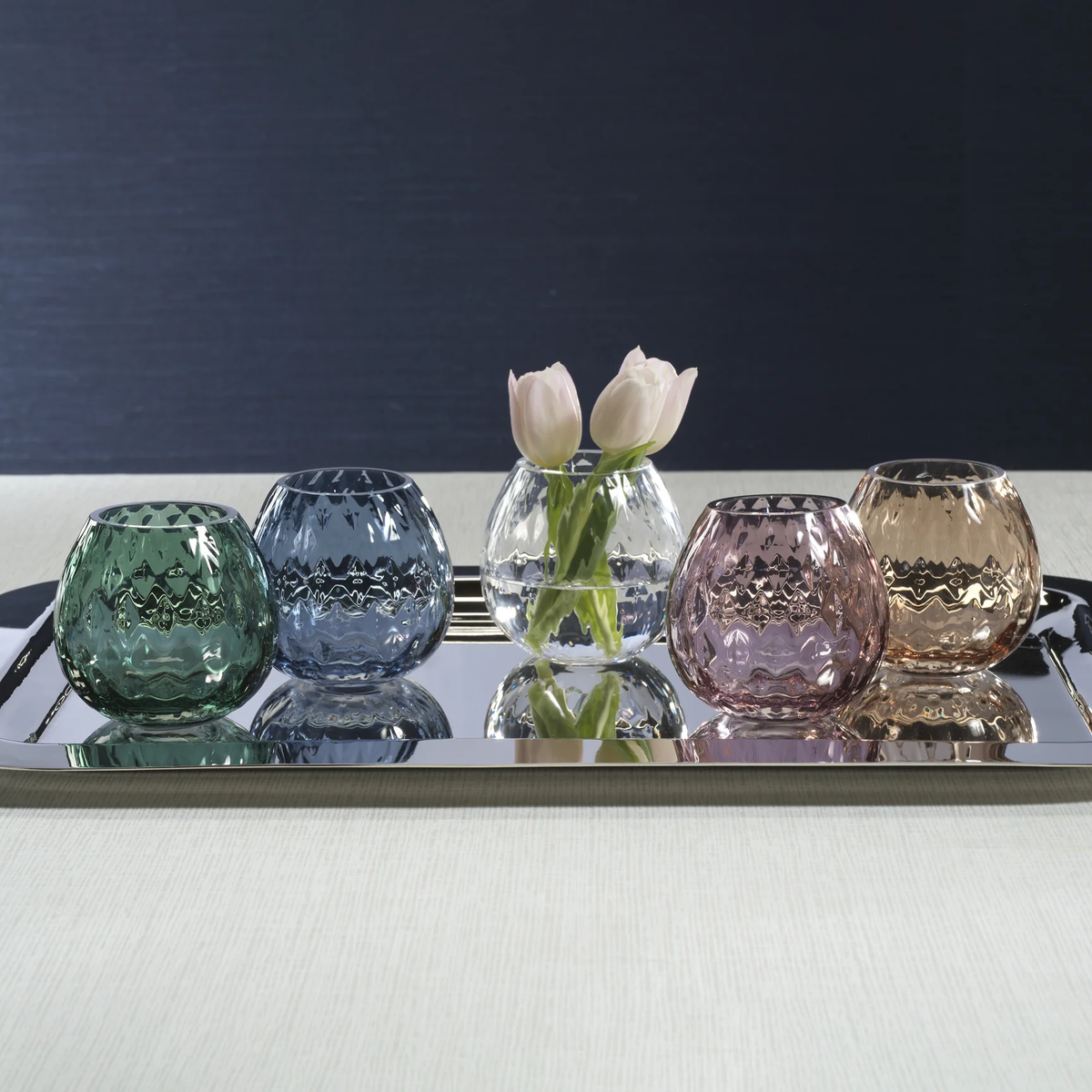 Barberry Green Illume Prism Optic Vase or Candle Holder