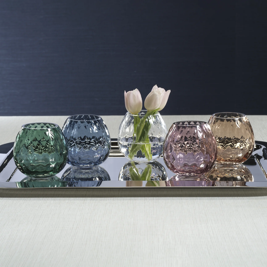 Barberry Green Illume Prism Optic Vase or Candle Holder