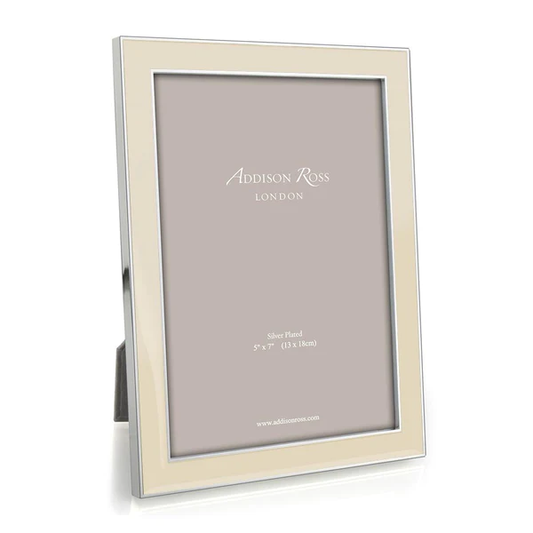 Vanilla Enamel & Silver Frame 5x7