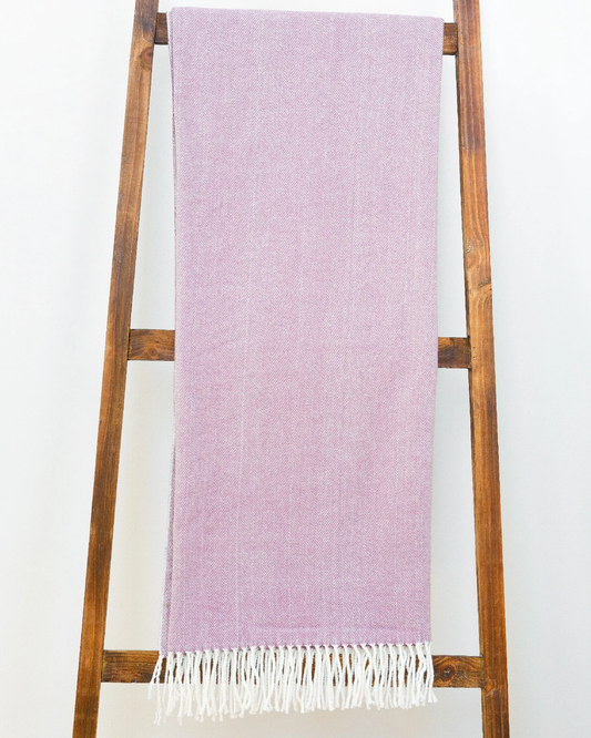 Adirondack Throw Smokey Plum, Cotton/Acrylic Blend, 50x70