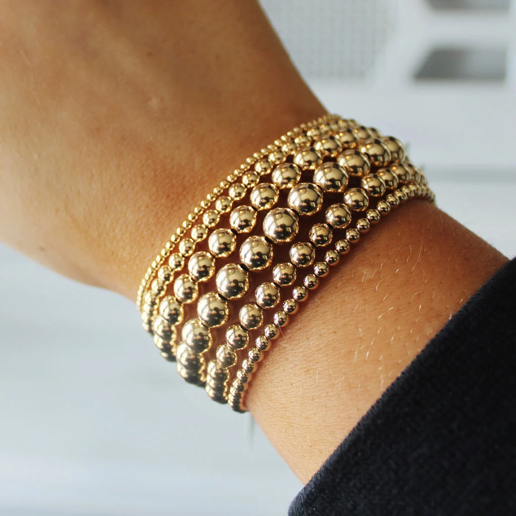 enewton Classic Gold Bead Bracelet 3mm
