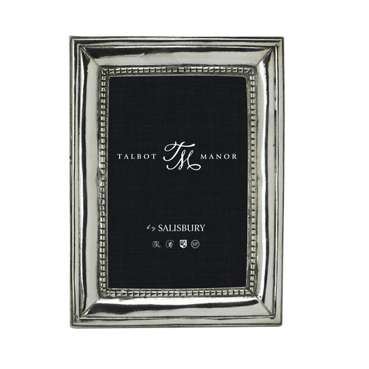 Pewter 4x6 Beaded Frame