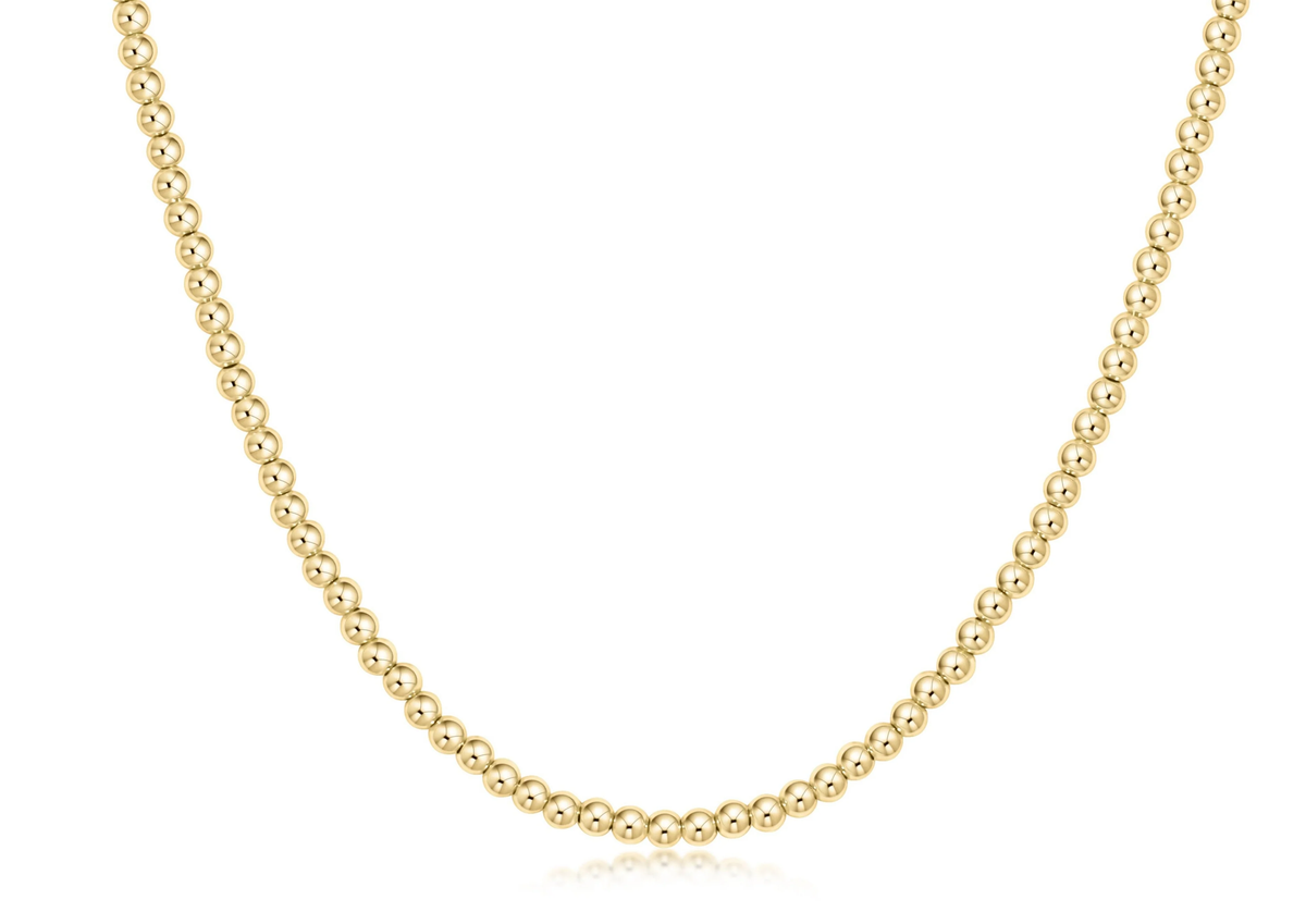 enewton 15" Choker Necklace Classic Gold 3mm Beads