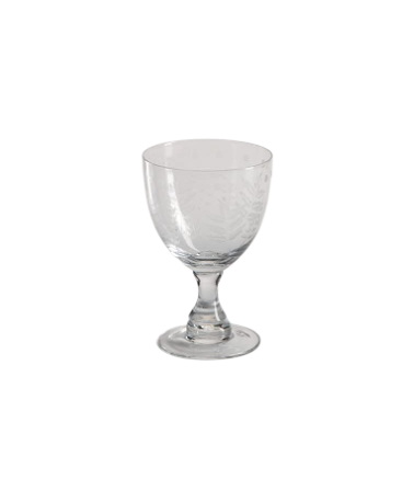Spring Leaves Cut Design Glassware - Red Wine