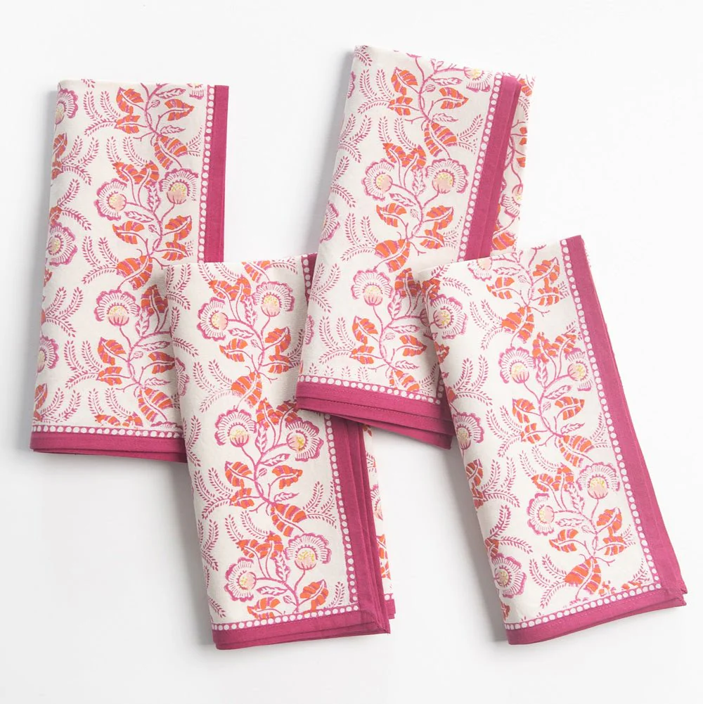 Gardenia Vine Berry Napkin Set of 4