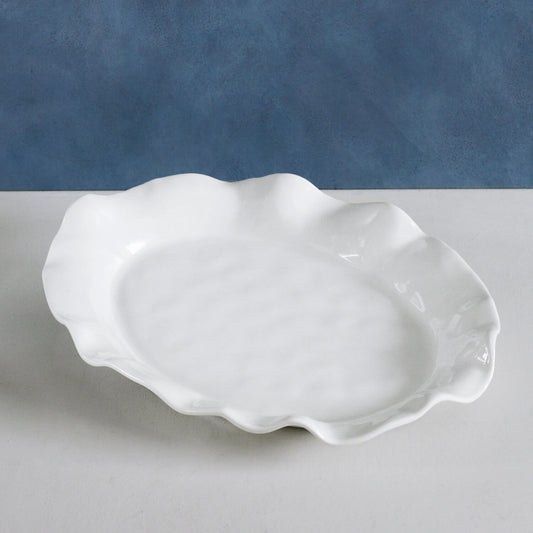 VIDA Havana White Oval Platter - 13 In. Melamine