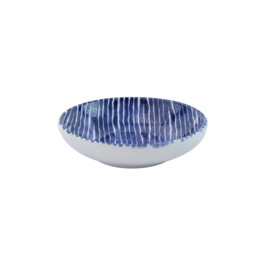 Vietri Santorini Stripe Condiment Bowl